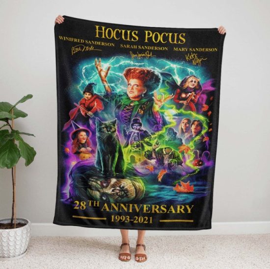 Hocus Pocus Blanket Custom Birthday Blanket Halloween Blanket Gift Fleece Blanket Sherpa Blanket 1