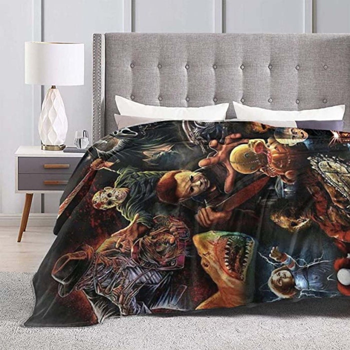 Horror Movie Character Blanket Gift For Fan Halloween Blanket Fleece Blanket Sherpa Blanket 1