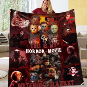 Horror Movie Watching Blanket Halloween Blanket Gift Fleece Blanket Sherpa Blanket
