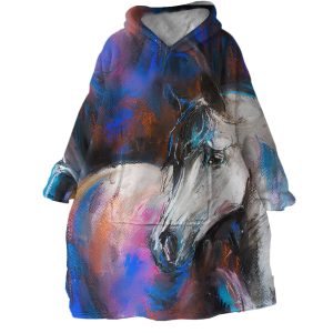 Horses Hoodie Wearable Blanket WB0092 1