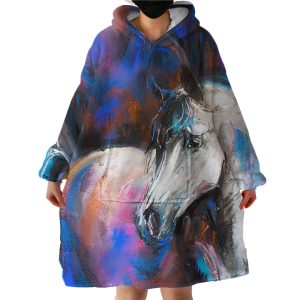 Horses Hoodie Wearable Blanket WB0092