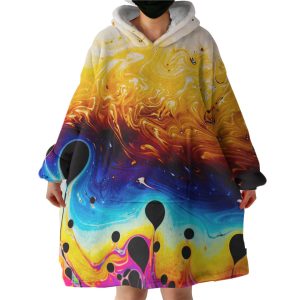 Hot Lava Color Hoodie Wearable Blanket WB0208