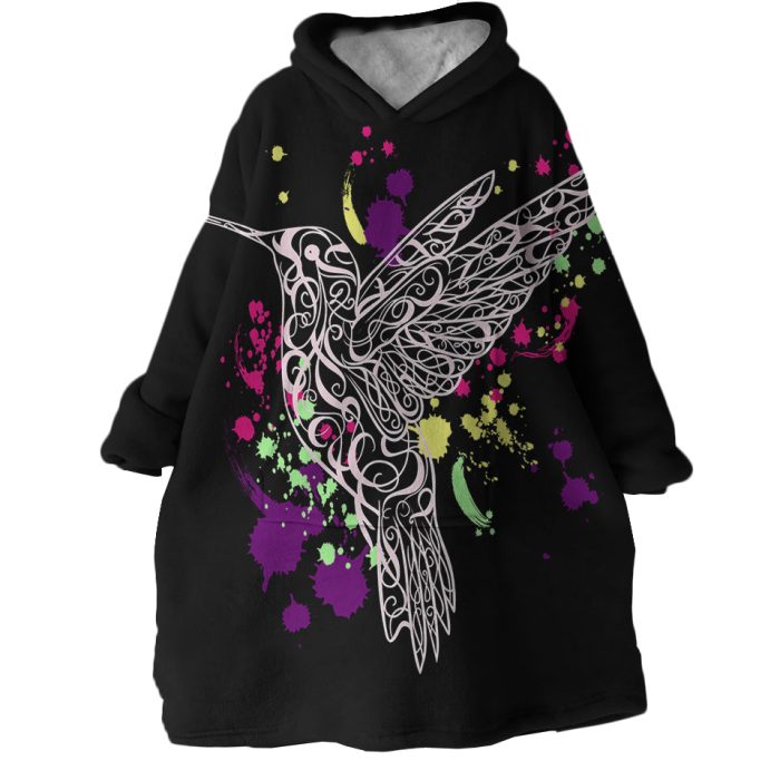 Humming Bird Hoodie Wearable Blanket WB1153 1