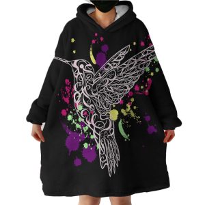 Humming Bird Hoodie Wearable Blanket WB1153