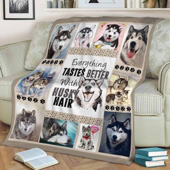 Husky Blanket Sherpa Blanket Fleece Blanket Birthday Gift For Dog Lover Dog Blanket 1