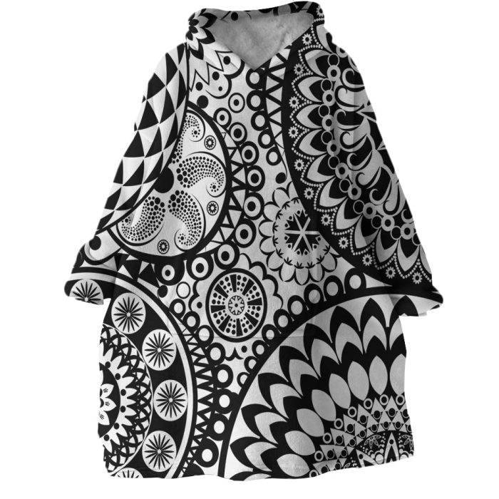 Hypnotic Patterns Hoodie Wearable Blanket WB1092 1