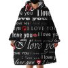 I Love You Hoodie Wearable Blanket WB0894