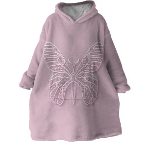 Invisible Butterfly Hoodie Wearable Blanket WB1469 1