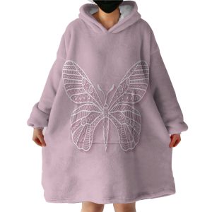 Invisible Butterfly Hoodie Wearable Blanket WB1469