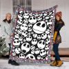 Jack Skellington Nightmare Blanket Halloween Blanket Disney Inspired Soft Cozy Comfy Fleece Mink Sherpa Bedroom Livingroom Home Decoration