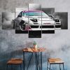 Japanese Mazda RX-7 Drift Car Canvas 5 Piece Five Panel Print Modern Wall Art Poster Wall Art Decor