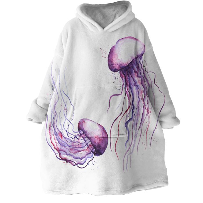 Jellyfish Hoodie Wearable Blanket WB2014 1