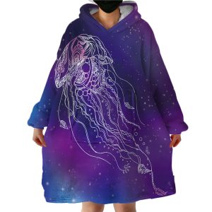 Jellyfish Hoodie Wearable Blanket WB2057