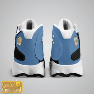 Jesus Basic Cool Dark Blue Custom Name Air Jordan 13 Shoes 4