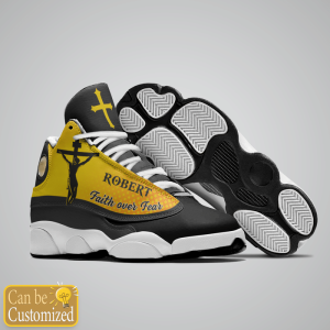 Jesus Faith Over Fear Custom Name Air Jordan 13 Shoes 3