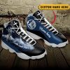 Jesus Faith Over Fear Custom Name Air Jordan 13 Shoes Blue And Black