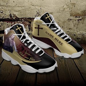 Jesus Faith Over Fear God Figure Custom Name Air Jordan 13 Shoes 1