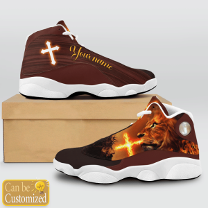 Jesus Lion And Fire Custom Name Air Jordan 13 Shoes 3