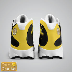 Jesus Saved My Life Custom Name Air Jordan 13 Shoes Yellow 4
