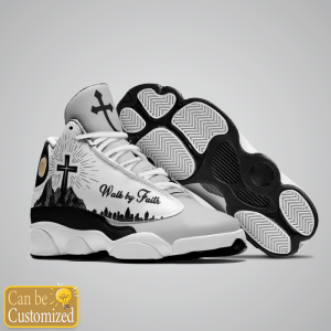 Jesus Walk By Faith Black Mountain Custom Name Air Jordan 13 Shoes 3
