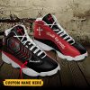 Jesus Walk By Faith Cool Black Custom Name Air Jordan 13 Shoes