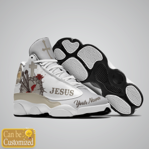 Jesus Walk By Faith Custom Name Air Jordan 13 Shoes 3