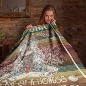 July Girl The Soul Of A Witch Blanket Hippie Girl Blanket Family Gifts Cozy Plush Fleece Premium Mink Sherpa Halloween Gift 2