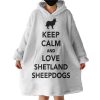 Keep Calm And Love Hoodie Wearable Blanket WB1025