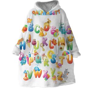 Kid Alphabet Hoodie Wearable Blanket WB2016 1