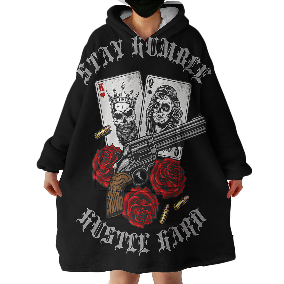 King & Queen Card Hoodie Wearable Blanket WB2041