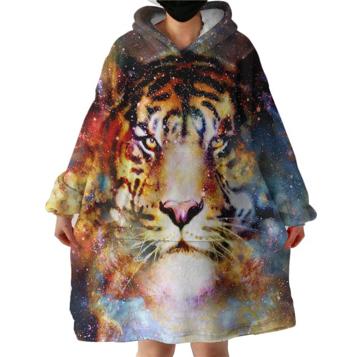King Tiger Hoodie Wearable Blanket WB1407
