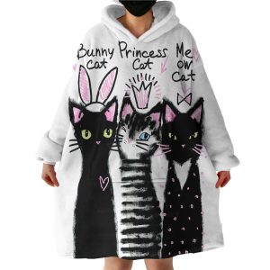 Kitties Hoodie Wearable Blanket WB2008