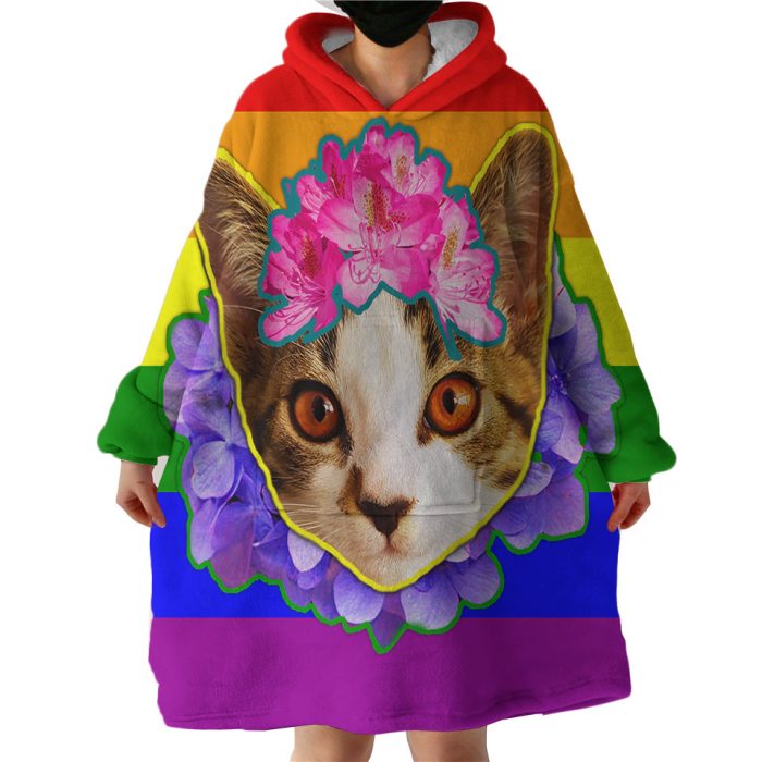 Kitty Cat Hoodie Wearable Blanket WB1427