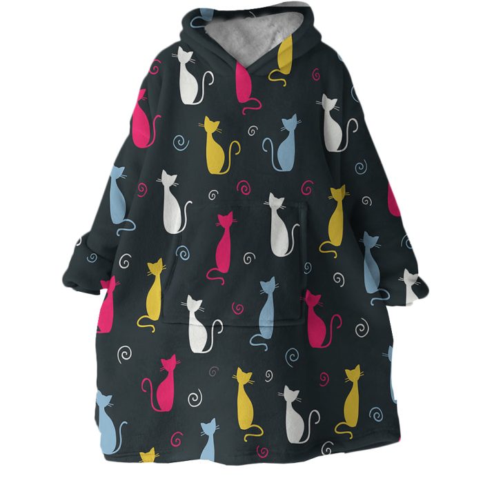 Kitty Cats Hoodie Wearable Blanket WB1490 1