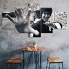 Kung Fu Master Martial Arts Inspiration Sports Motivation 5 Piece Five Panel Wall Canvas Print Modern Poster Wall Art Decor