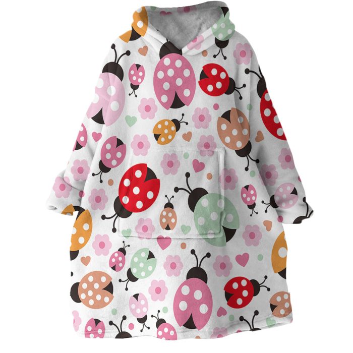 Ladybug Themed Hoodie Wearable Blanket WB1935 1
