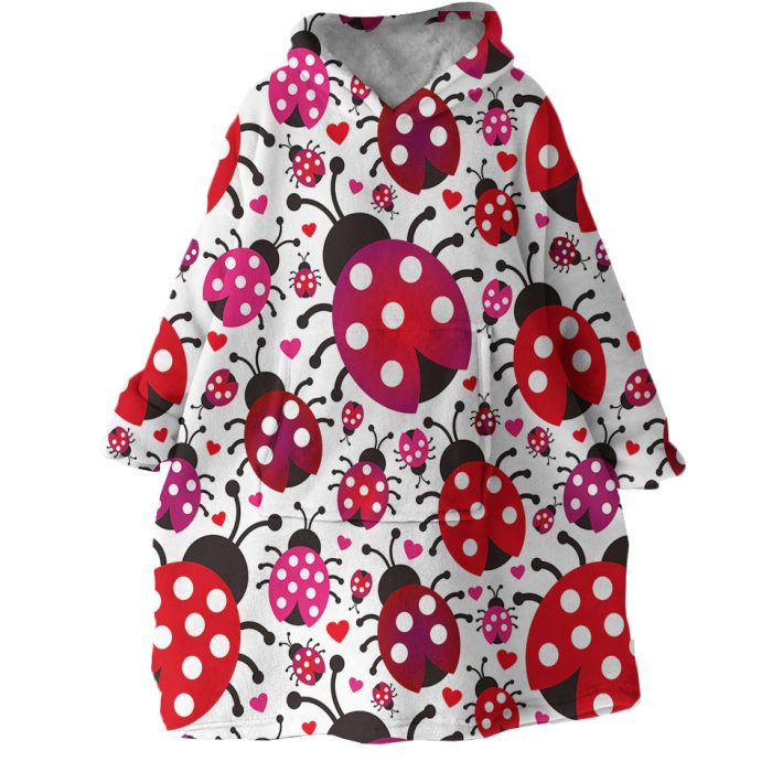 Ladybugs Hoodie Wearable Blanket WB0085 1