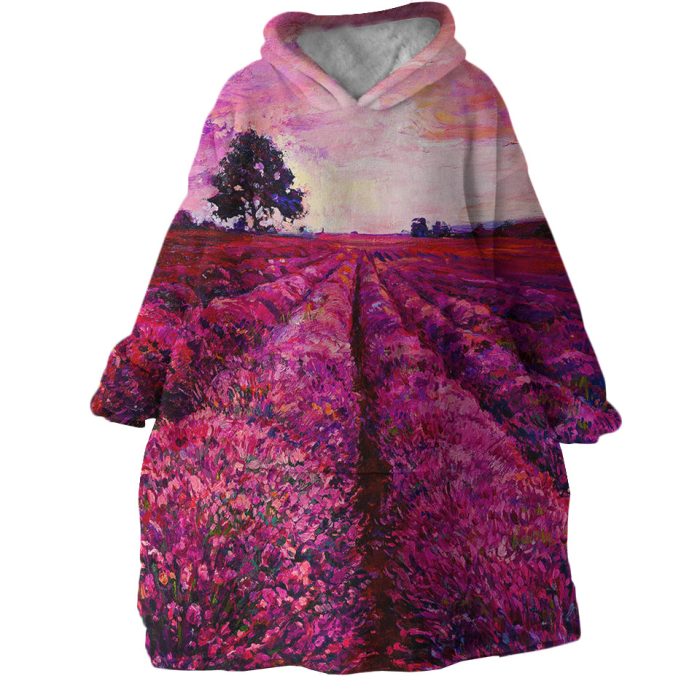 Lavender Fields Hoodie Wearable Blanket WB1340 1