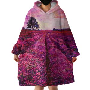 Lavender Fields Hoodie Wearable Blanket WB1340