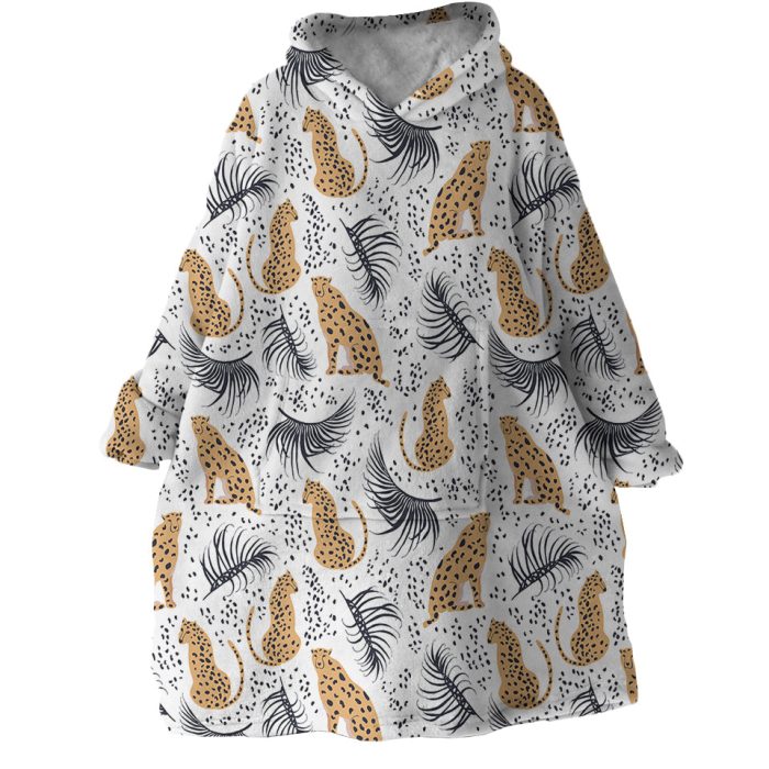 Leopard Hoodie Wearable Blanket WB1207 1