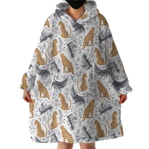 Leopard Hoodie Wearable Blanket WB1207