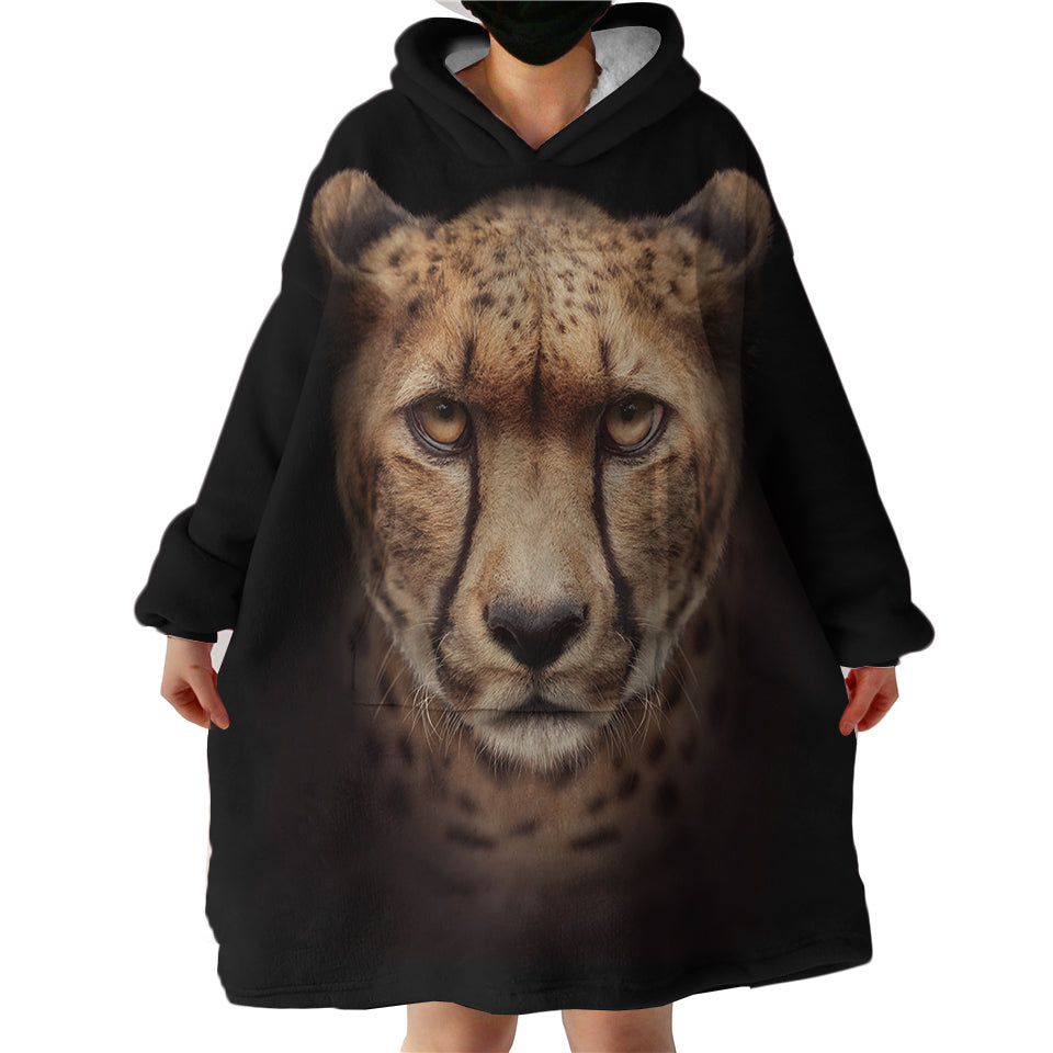Leopard-Hoodie-Wearable-Blanket-WB1213 Leopard Hoodie Wearable Blanket WB1213