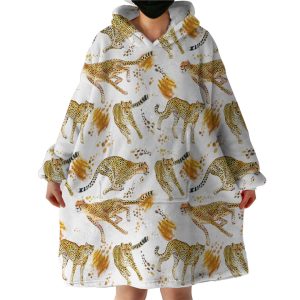 Leopard Themed Hoodie Wearable Blanket WB1210