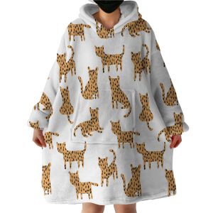 Leopards Hoodie Wearable Blanket WB1209