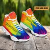 Lgbt Colorful Pieces Custom Name Air Jordan 13 Shoes