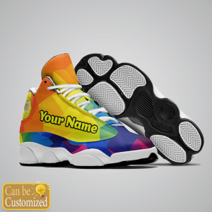 Lgbt Colorful Pieces Custom Name Air Jordan 13 Shoes 3