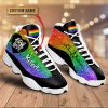 Lgbt Heart Beat Love Is Love Custom Name Air Jordan 13 Shoes