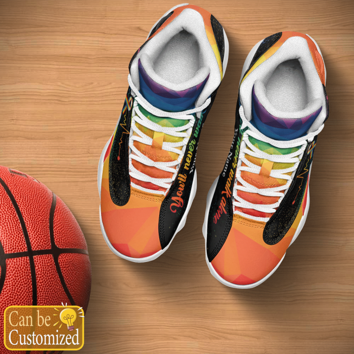 Lgbt Heart Beat YouLl Never Walk Alone Custom Name Air Jordan 13 Shoes 4