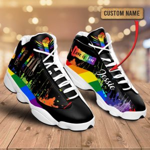 Lgbt Love Is Love Be Kind Custom Name Air Jordan 13 Shoes