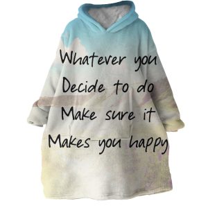Life Quote Hoodie Wearable Blanket WB1419 1
